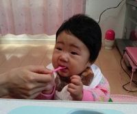 初めての離乳食( ω )