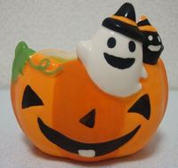ハロウィンに濃厚かぼちゃプリン( ω )