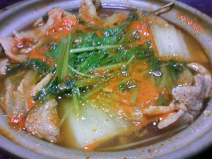 寒い夜にはキムチ鍋