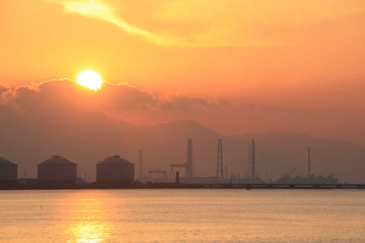 佐賀関の夕陽♪