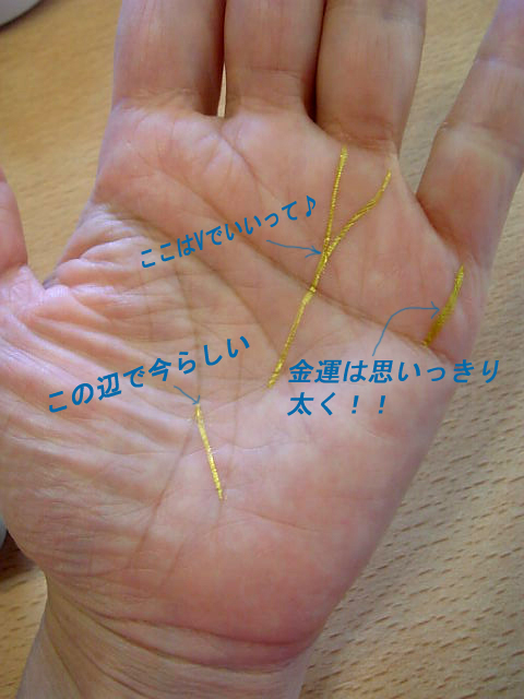 手相を見てもらった