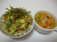 ネバネバ~な夜ご飯( ^ ^ )