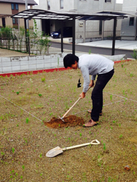 地盤調査！