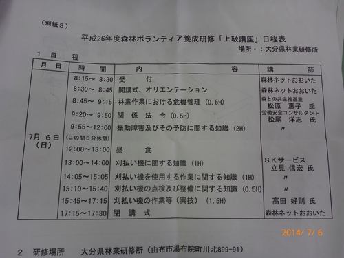 刈払い講習会に参加しました。