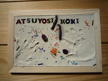 珪藻土の壁掛け作り体験作品