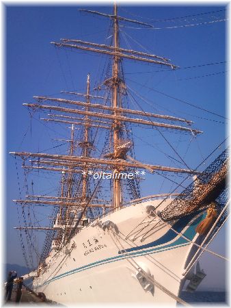 海王丸の船首像「紺青」が入った画像