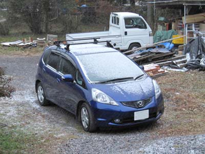 今シーズン初の積雪