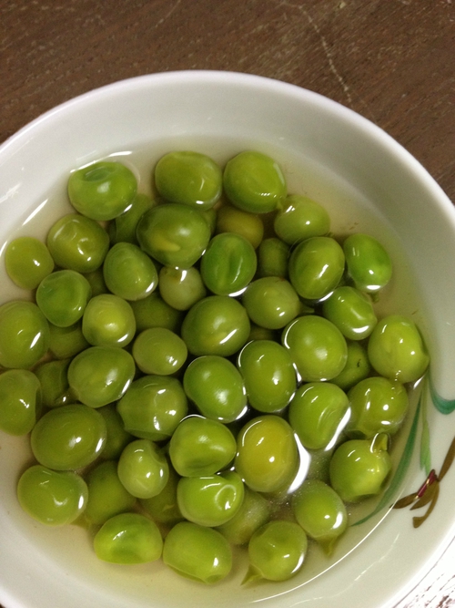 収穫したお豆で。 収穫したお豆で。