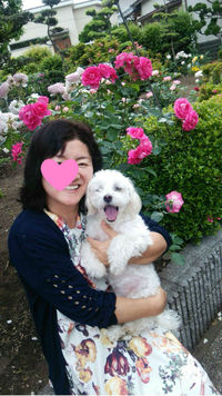 薔薇を背負ってみました・・＾＾