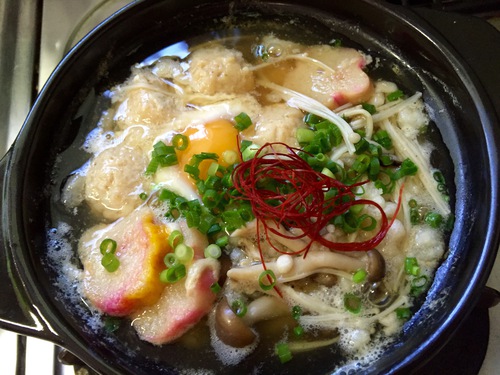 小鍋でうどん♬ 小鍋でうどん♬