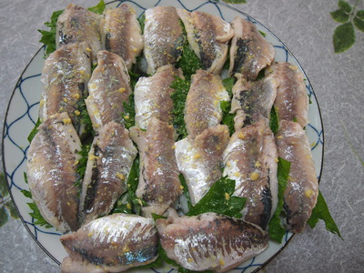 久々の鯵鮨