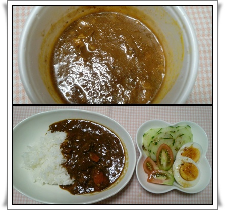 家でルヴォアのカレーε= (^0^*)げっぷ♪
