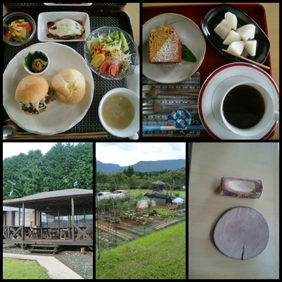 山の中のランチ