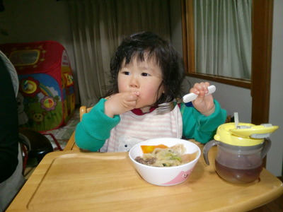 彼女と夕食^^