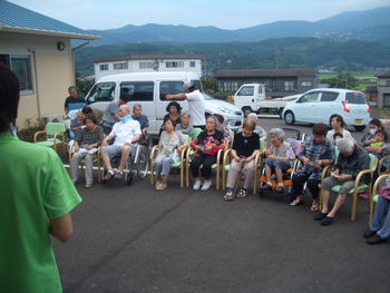 夕涼み会でビンゴ大会