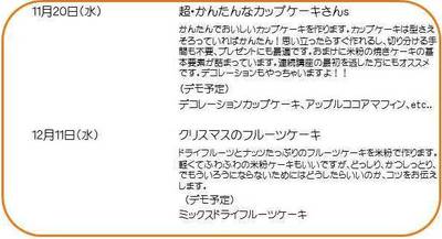 ２０１３年１１月の予定