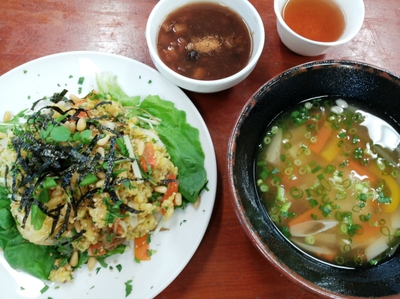 薬膳サラダごはん＆長いものすいとん