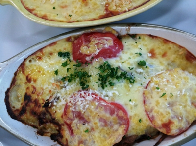 ヒエでグラタン*☆・飾りずし*☆・サラダ*☆&スイーツ