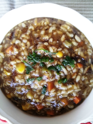 葛入り玄米雑炊&家ランチ