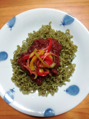 モロヘイヤヌードルの野菜あんかけ