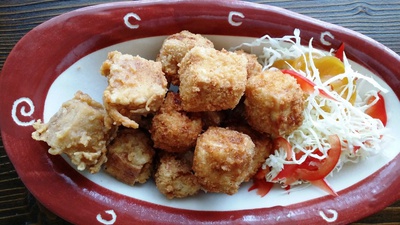 お豆腐のカツ＆鶏天風（再アップ）