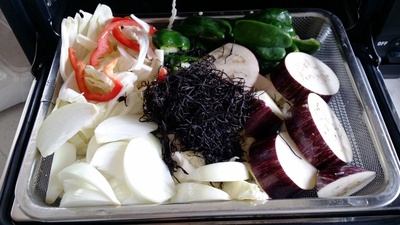 美味しく食べよう蒸し野菜＊本日は焼き肉風味☺♪♫♩