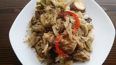 美味しく食べよう蒸し野菜＊本日は焼き肉風味☺♪♫♩