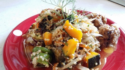 蒸し野菜のおかずサラダ