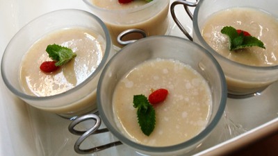 玄米甘酒＆ココナッツ風味の甘酒プリン