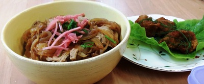 ソイミートの甘々牛丼風