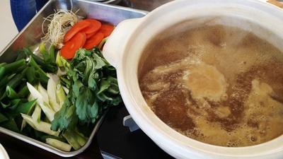 春菊ととひよこ豆のベジツナマヨあえ