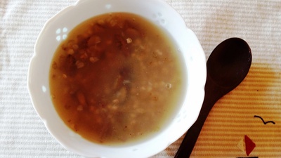 レンズ豆の白玉ぜんざい