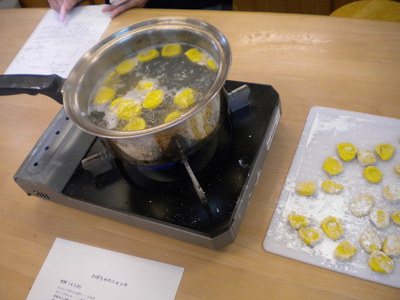 ♪カボチャのニョッキとごま団子♪♪今日のワンコインクッキング