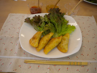 ☆♪;♪ライス餃子！☆外はパリッと中はもっちり