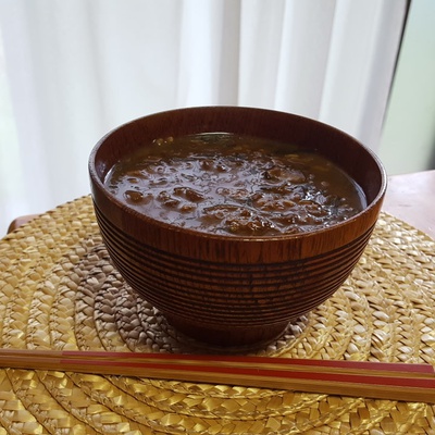 味噌おじや&番茶の寒天
