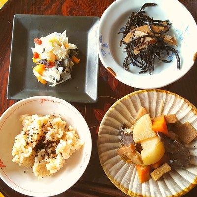 白菜の磯和え&野菜の煮付けカレー風味 白菜の磯和え&野菜の煮付けカレー風味