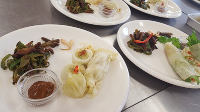 ✳黒豆入り玄米ご飯✳枝豆のスープ✳ベジメートの青椒肉絲✳キャベツの春巻き ✳黒豆入り玄米ご飯✳枝豆のスープ✳ベジメートの青椒肉絲✳キャベツの春巻き