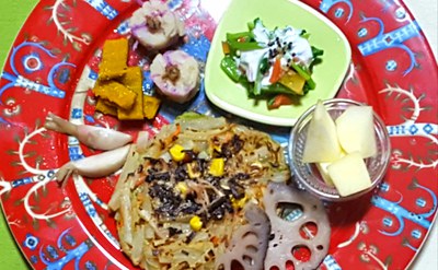 ハッシュ大根*ポテトサラダ*豆乳グルトサラダ* ハッシュ大根*ポテトサラダ*豆乳グルトサラダ*
