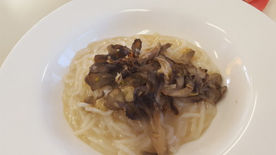 粟とカボチャのクロケット&キノコの米パスタ&ひよこ豆スープ 粟とカボチャのクロケット&キノコの米パスタ&ひよこ豆スープ
