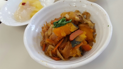 おめでとう&胡麻無双&水なし炊き&リンゴの葛ソース(大分リマ秋期初級) おめでとう&胡麻無双&水なし炊き&リンゴの葛ソース(大分リマ秋期初級)