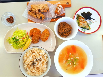 2018.4.7 リマ大分校初級クラス ・ ・ #三分づき土鍋ご飯 #野菜スープ #一口コーフーカツ #レーズンクッキー 2018.4.7 リマ大分校初級クラス ・ ・ #三分づき土鍋ご飯 #野菜スープ #一口コーフーカツ #レーズンクッキー