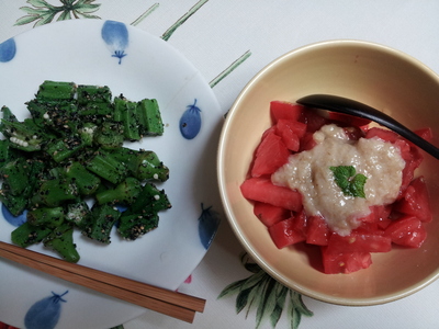 おやつに食べました~♪甘酒トマト♪~