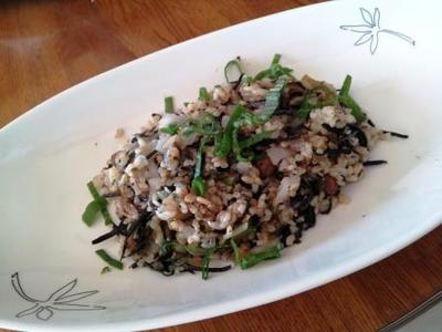 半断食セミナー陣中見舞い&新漬の阿蘇高菜のチャーハン