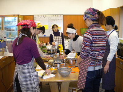 2月の料理教室風景