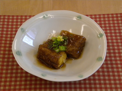 　厚揚げの揚げだし豆腐が美味しく出来ました