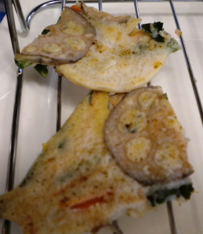 ハトムギ粉の蓮根チヂミ