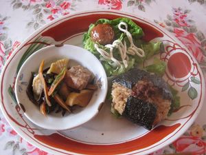 車麩と干し野菜の煮物（本日の家ランチ）