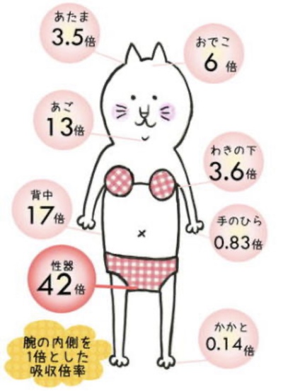 よもぎ蒸しの経皮吸収率 よもぎ蒸しの経皮吸収率